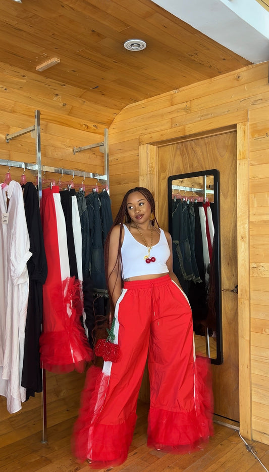 Cherry Bombshell Pants