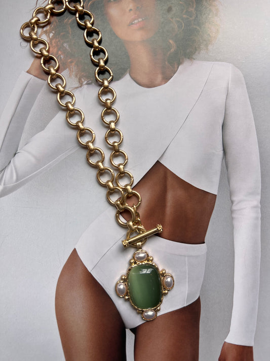 Gorgeous Green Stack necklace